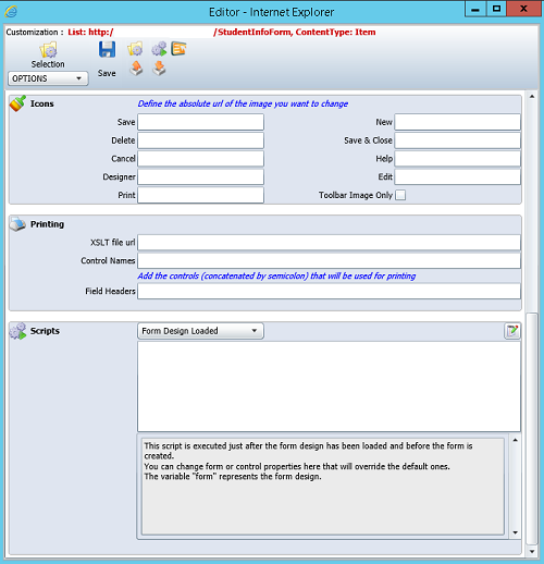 تنظیمات فرم در BPC