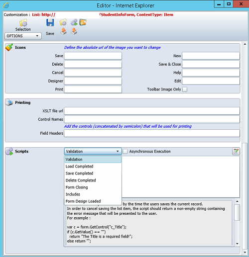 تنظیمات فرم در BPC