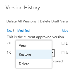 فعال سازی versioning در شیرپوینت